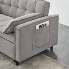 Modern Corduroy Sofa Bed with Adjustable Back
