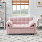 Modern Corduroy Sofa Bed with Adjustable Back