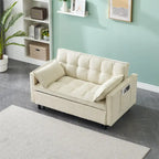 Modern Corduroy Sofa Bed with Adjustable Back