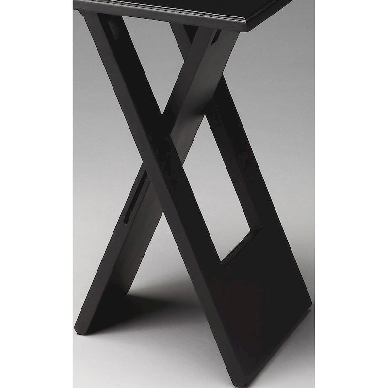 Handmade Hammond Black Folding Table (India)
