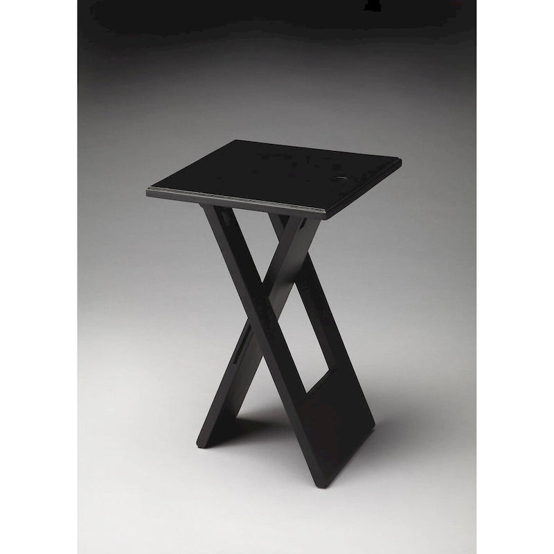 Handmade Hammond Black Folding Table (India)