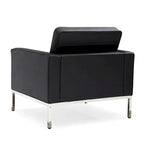 Black Leatherite Nailheads Florence 33 -83 W Multi-seat Sofa
