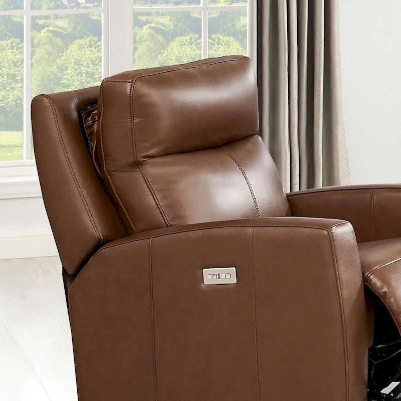 Hydeline Vienna Zero Gravity Power Recline and Headrest Top Grain Leather Recliner