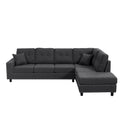 109.2 L-shaped Modular Sectional Sofa with Removable Back Cushions and 2 Pillows, for Living rooms, Offices, and Apartments
