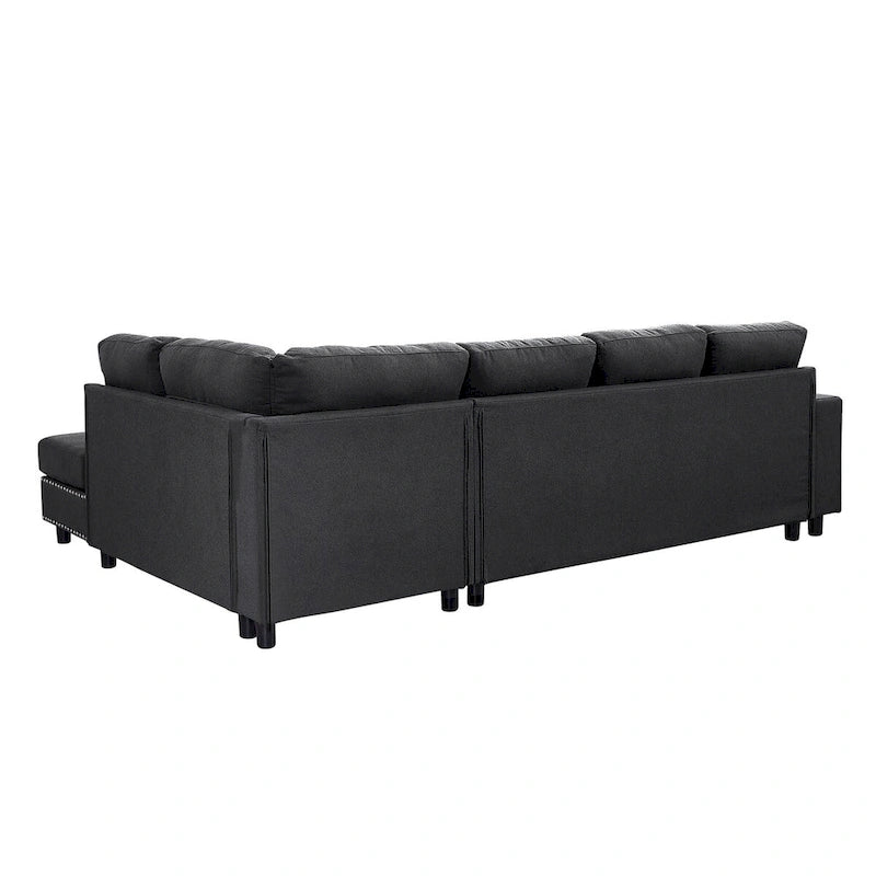 109.2 L-shaped Modular Sectional Sofa with Removable Back Cushions and 2 Pillows, for Living rooms, Offices, and Apartments