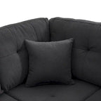 109.2 L-shaped Modular Sectional Sofa with Removable Back Cushions and 2 Pillows, for Living rooms, Offices, and Apartments