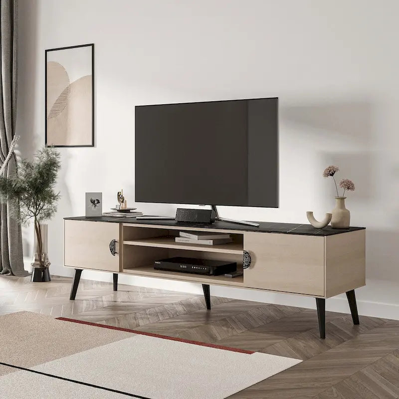 Manhattan Comfort Haley 70.9  Mid-Century Modern TV Stand