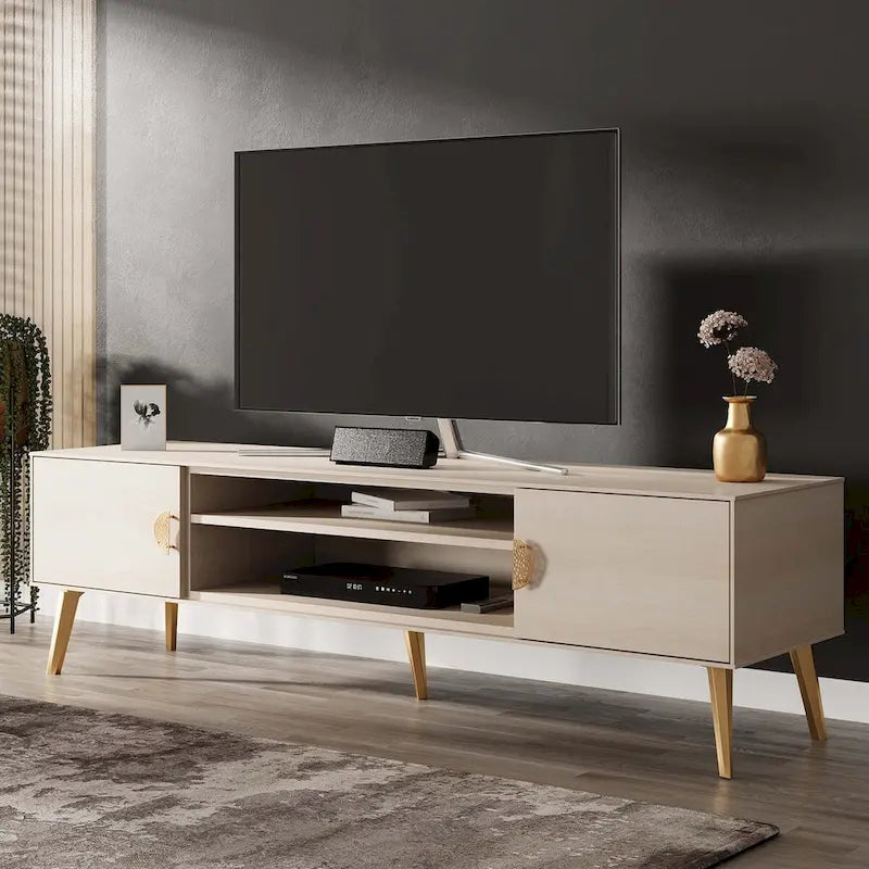 Manhattan Comfort Haley 70.9  Mid-Century Modern TV Stand
