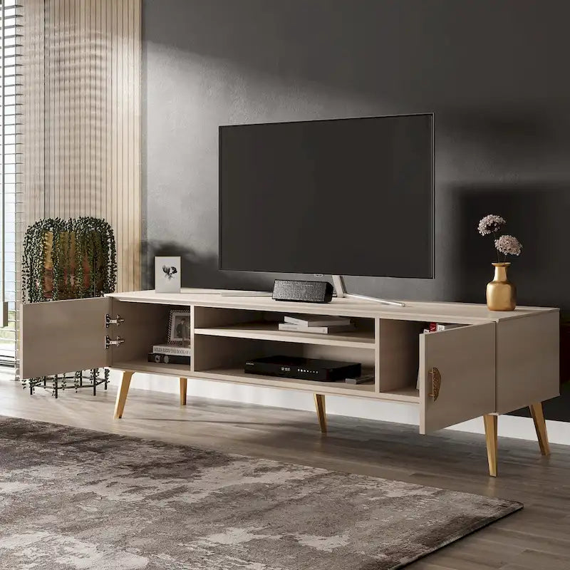 Manhattan Comfort Haley 70.9  Mid-Century Modern TV Stand