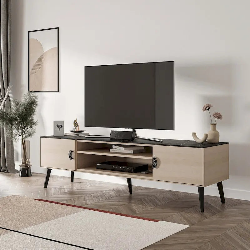 Manhattan Comfort Haley 70.9  Mid-Century Modern TV Stand