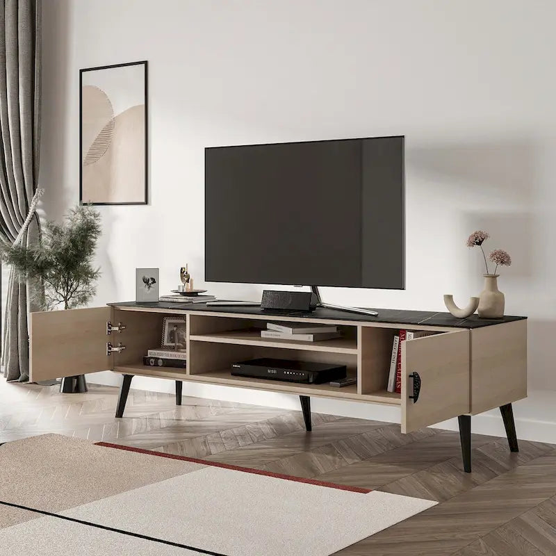 Manhattan Comfort Haley 70.9  Mid-Century Modern TV Stand
