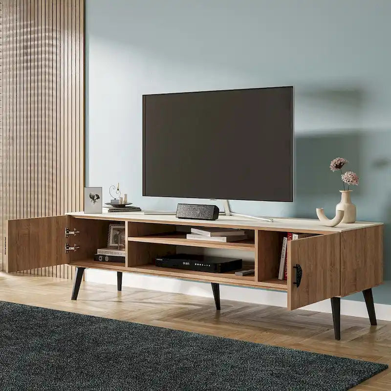 Manhattan Comfort Haley 70.9  Mid-Century Modern TV Stand