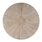 Akemi 38.5 in. W Round Wood and Iron Coffee Table