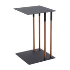 Yamazaki Home C Side Table, Steel, Holds 11 lbs - L 13.78 x W 13.78 x H 21.65 inches