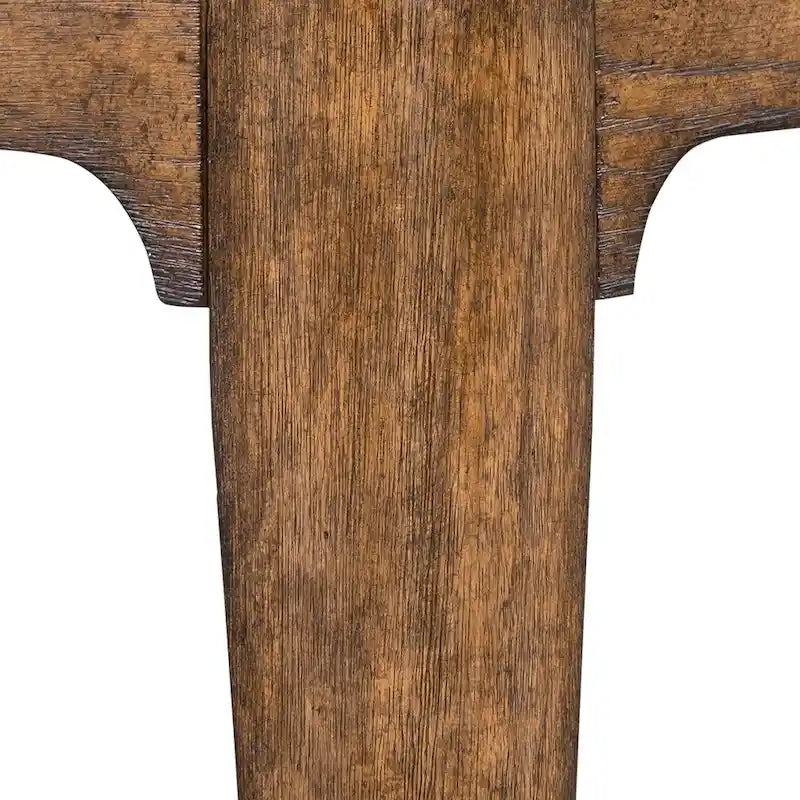 Ashford Sienna Brown Chairside Table with Oak Wood