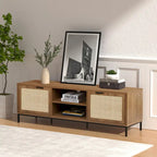 Anmytek Modern TV Stand 2-Door Media Console Table Entertainment Center with 4 Storage Cabinets for TV's up to 65  - 59