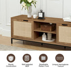 Anmytek Modern TV Stand 2-Door Media Console Table Entertainment Center with 4 Storage Cabinets for TV's up to 65  - 59