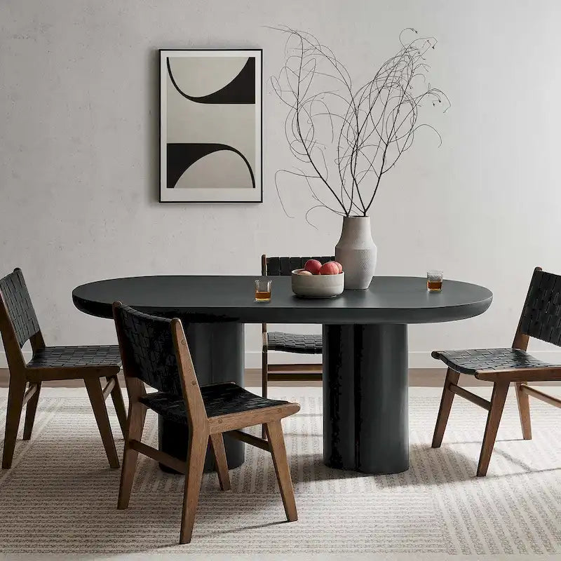 Caspian 72  Oval Concrete Dining Table