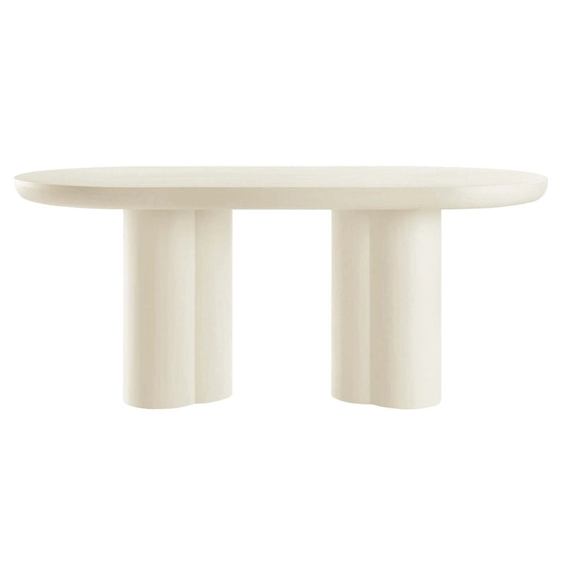 Caspian 72  Oval Concrete Dining Table