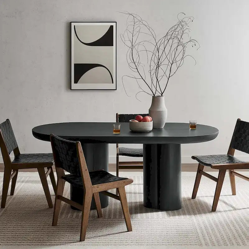 Caspian 72  Oval Concrete Dining Table
