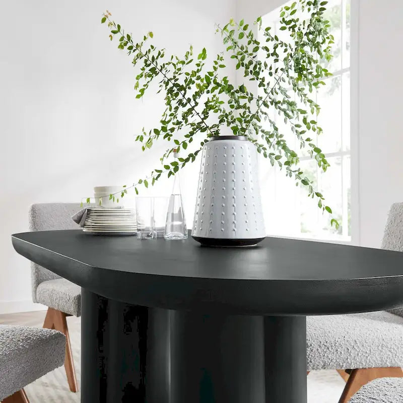 Caspian 72  Oval Concrete Dining Table