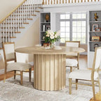 Round Dining Table, 47.24  Farmhouse Kitchen Table, Dinner Table