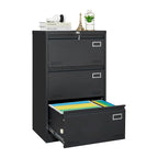 3 Drawer Metal Lateral File Cabinet with Lock,Office Vertical Files Cabinet ,Locking Metal File Cabinet,Assembly Required