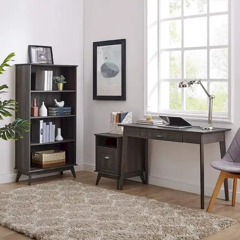 Caffoz Home Office Modern Writing Desk with Drawer and USB Hub