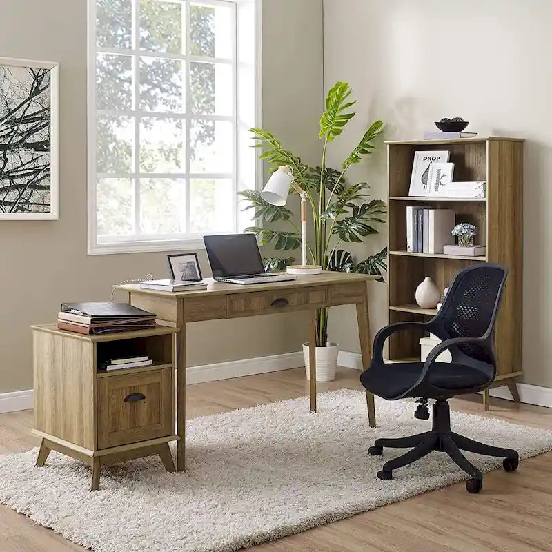 Caffoz Home Office Modern Writing Desk with Drawer and USB Hub
