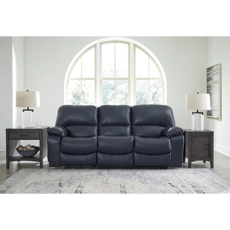 Signature Design by Ashley Leesworth Blue Power Reclining Sofa - 88 W x 41 D x 41 H