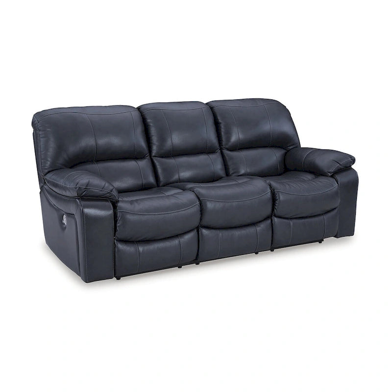 Signature Design by Ashley Leesworth Blue Power Reclining Sofa - 88 W x 41 D x 41 H