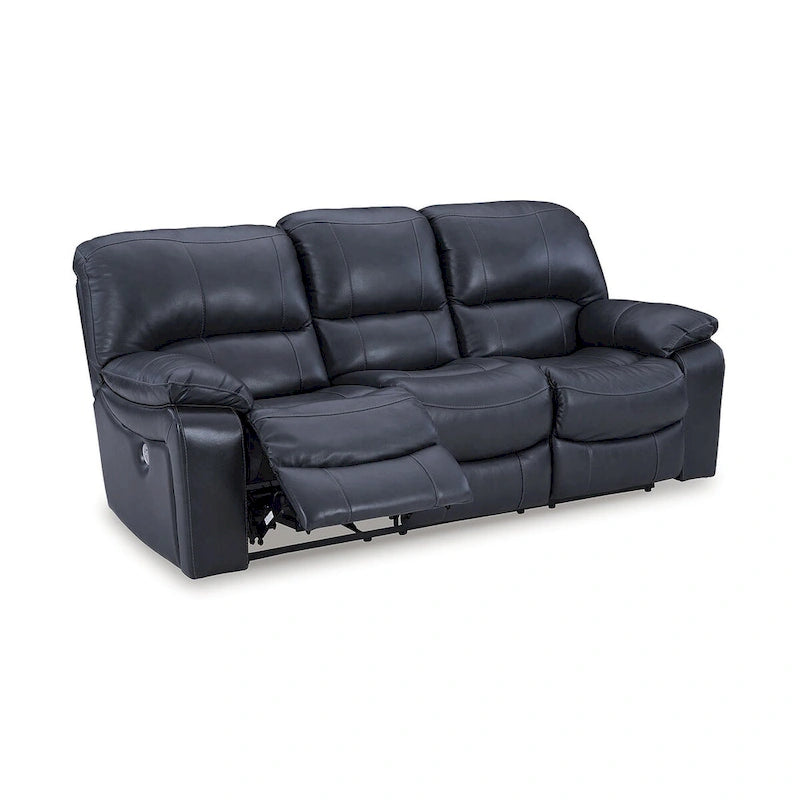 Signature Design by Ashley Leesworth Blue Power Reclining Sofa - 88 W x 41 D x 41 H