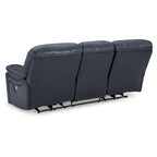 Signature Design by Ashley Leesworth Blue Power Reclining Sofa - 88 W x 41 D x 41 H