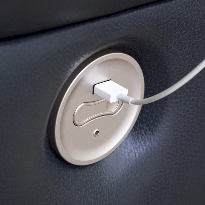 Signature Design by Ashley Leesworth Blue Power Reclining Sofa - 88 W x 41 D x 41 H