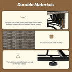 Rattan Swivel Egg Patio Chair with Rocking Function and Cushions