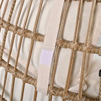 Rattan Swivel Egg Patio Chair with Rocking Function and Cushions