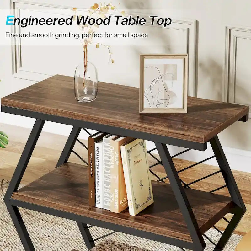 25  End Table 3-Tier Side Table with Metal Frame for Living Room Couch Side, Nightstands Bedsides Table for Bedroom