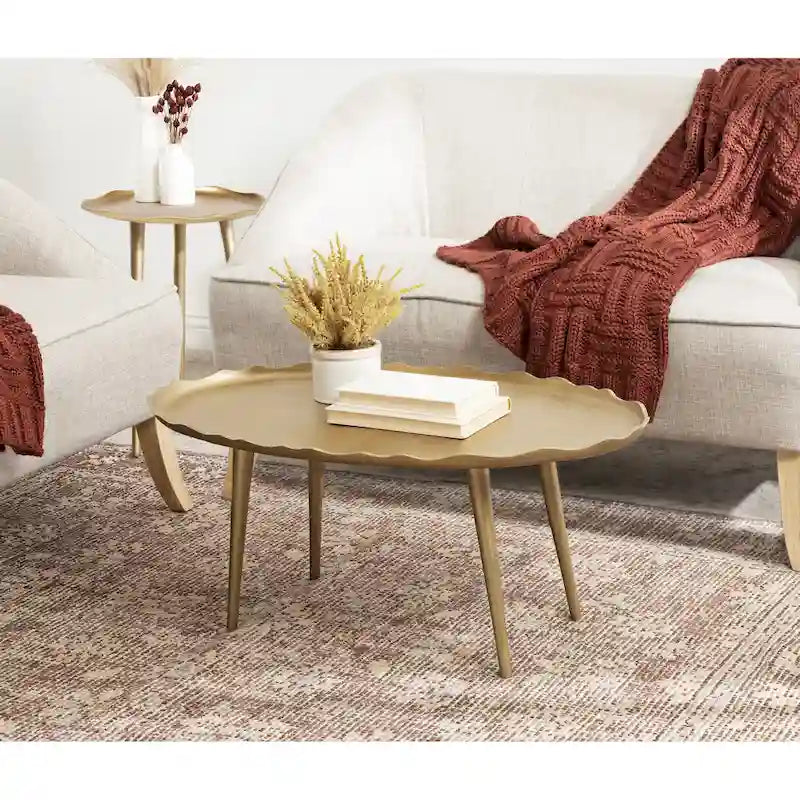 Kate and Laurel Alessia Oval Coffee Table