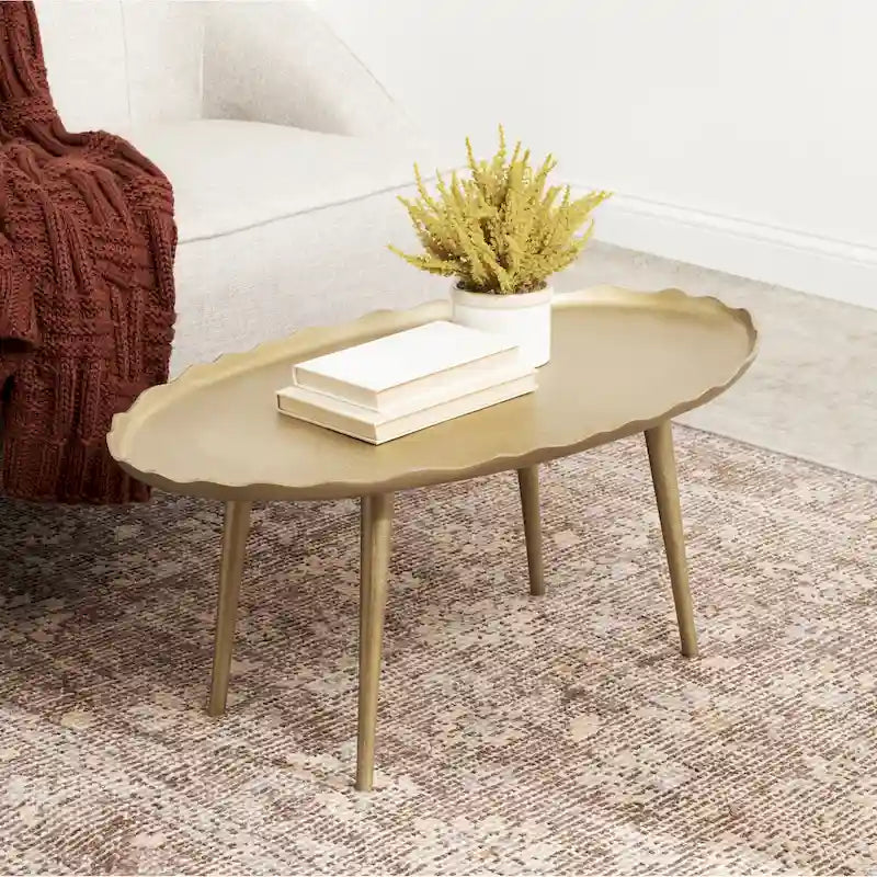Kate and Laurel Alessia Oval Coffee Table