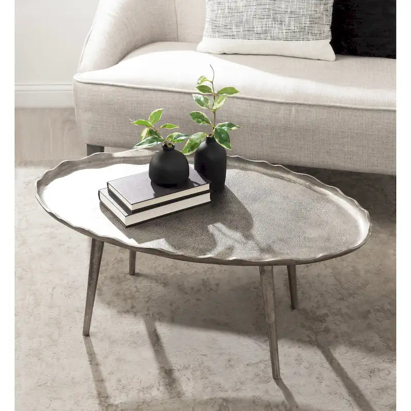 Kate and Laurel Alessia Oval Coffee Table