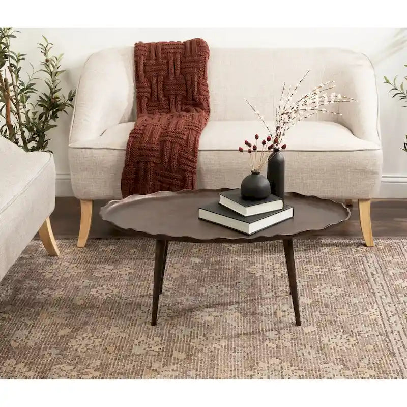 Kate and Laurel Alessia Oval Coffee Table