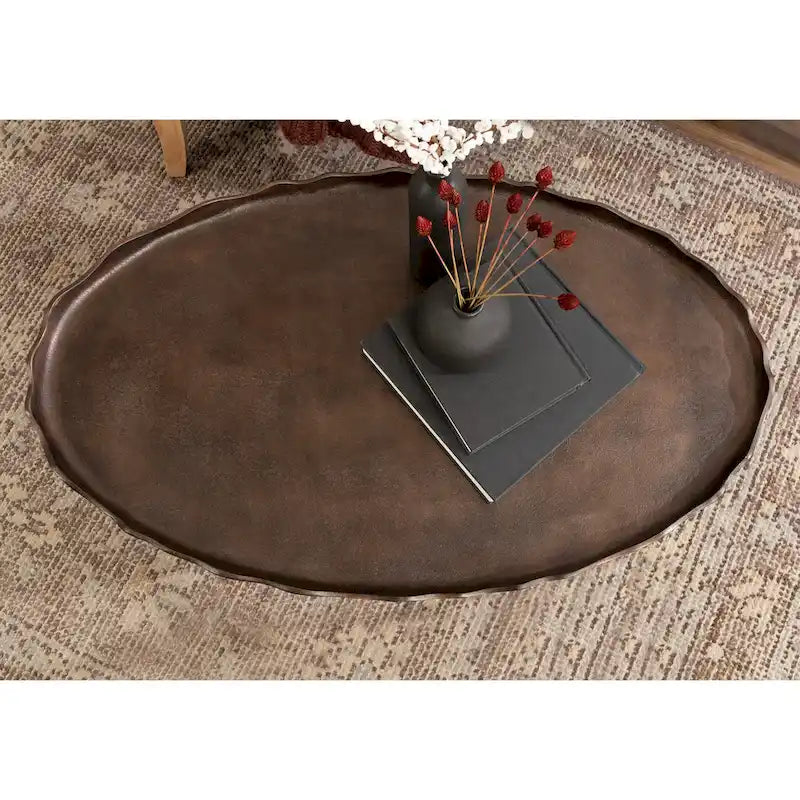 Kate and Laurel Alessia Oval Coffee Table