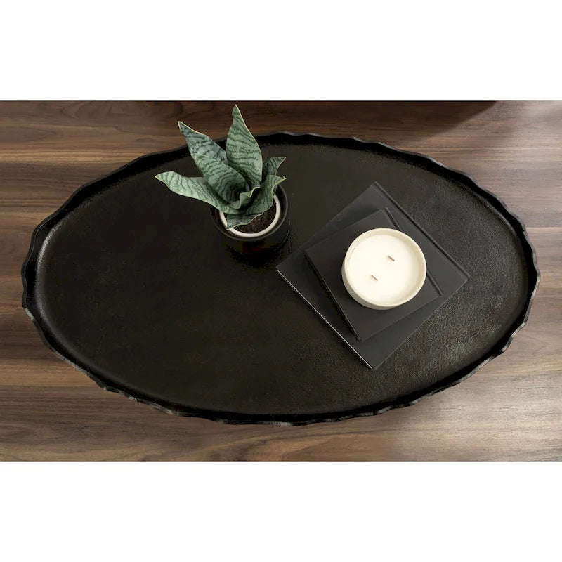 Kate and Laurel Alessia Oval Coffee Table