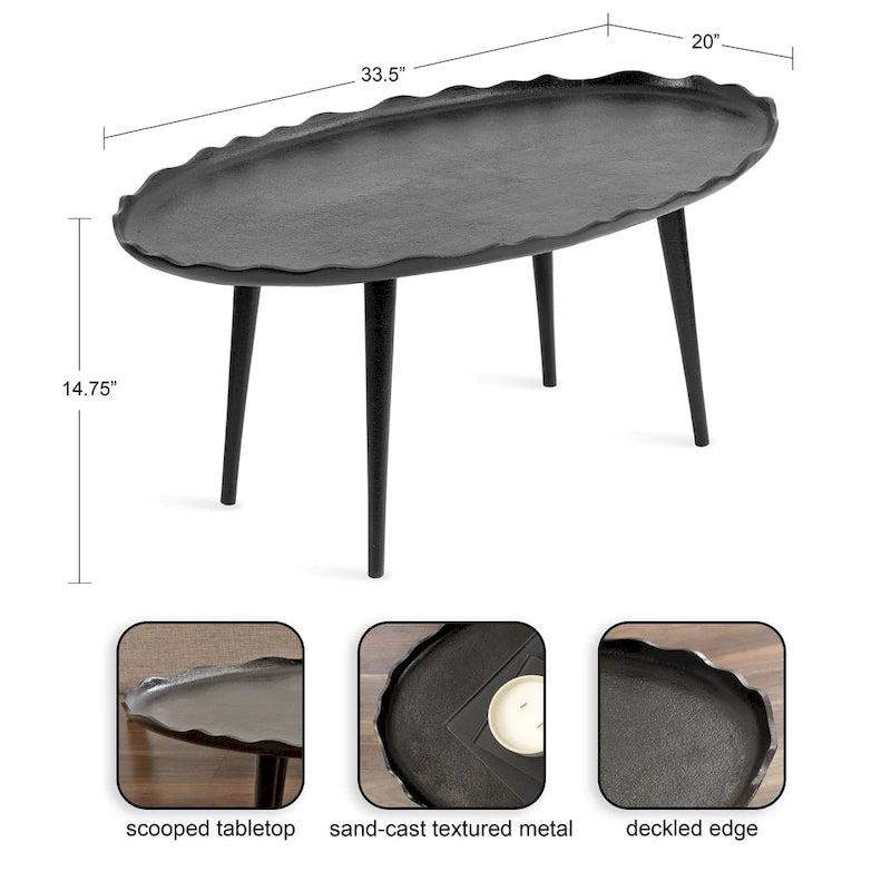 Kate and Laurel Alessia Oval Coffee Table
