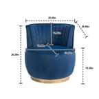 360 Degree Swivel Cuddle Barrel Accent Chairs with Wide Upholstered