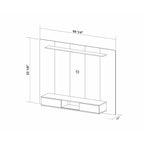 Zola Multi Storage Wall Media Center for up to 70 inch TVs, Entertainment Center with Storage, Floating TV Stand