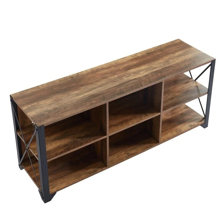 Wood Media Console TV Stand Entertainment Center