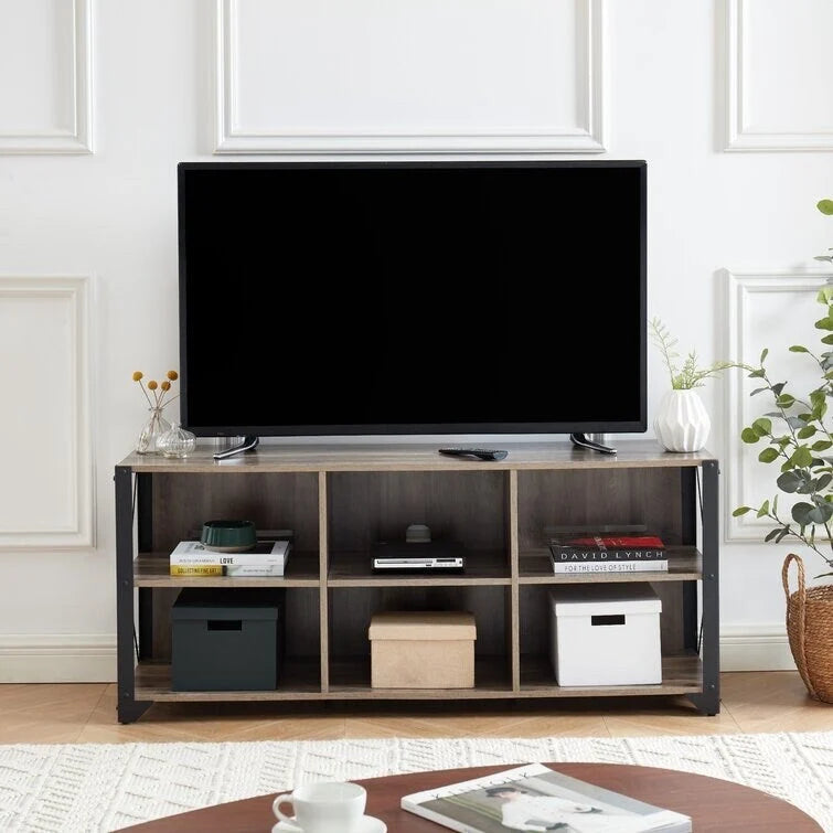 Wood Media Console TV Stand Entertainment Center