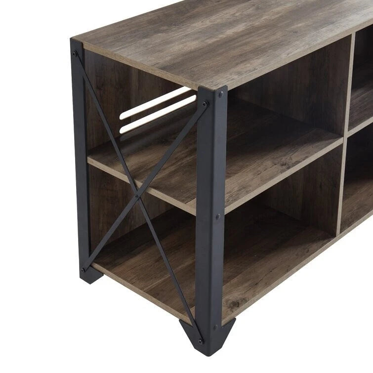 Wood Media Console TV Stand Entertainment Center