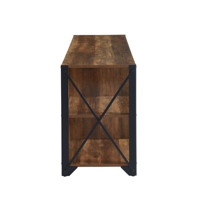 Wood Media Console TV Stand Entertainment Center